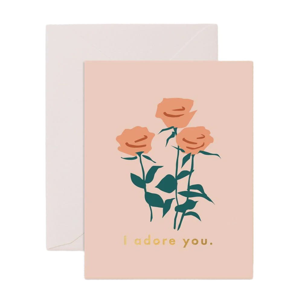 I Adore You Roses Greeting Card