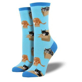 Ladies Socks - Cat in a Box