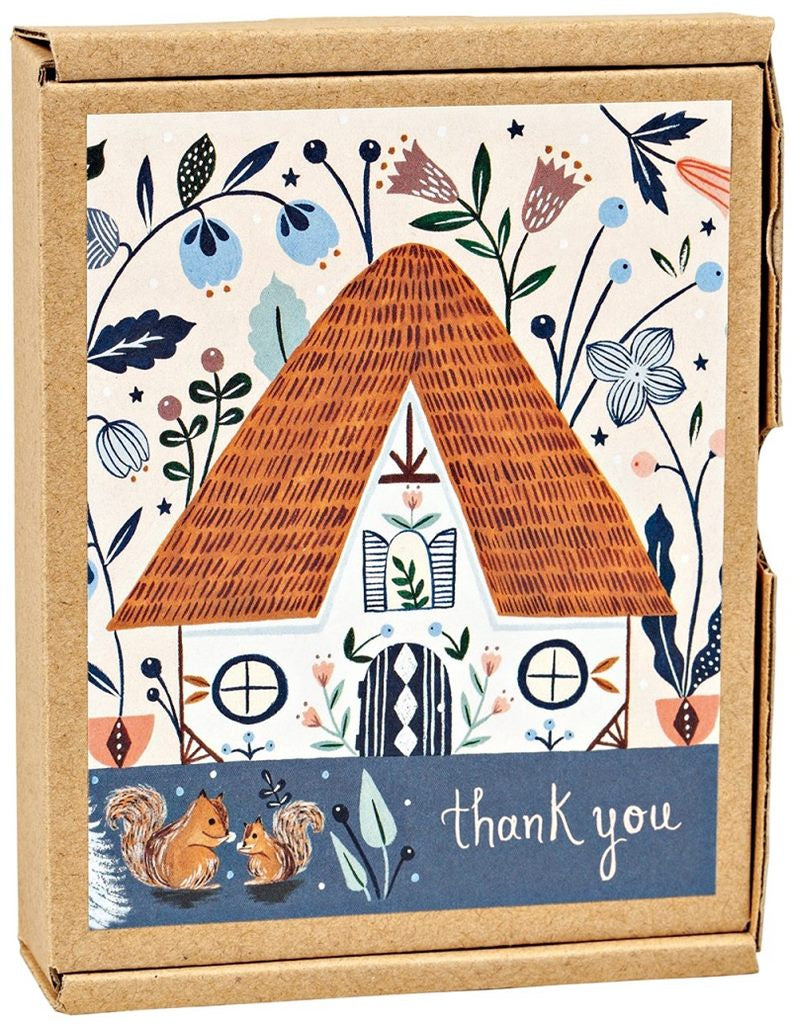 GreenThanks Notecards Set - Cozy Cabin