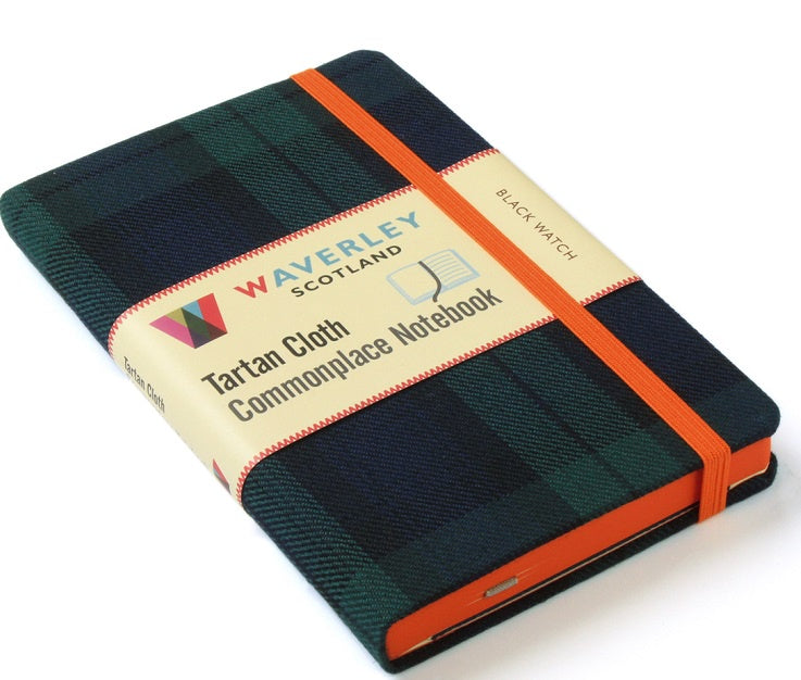 Tartan Cloth Commonplace Notebook - Black Watch