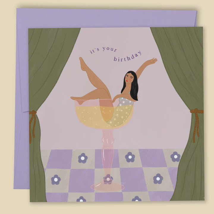 It's Your Birthday Martini Glass Card