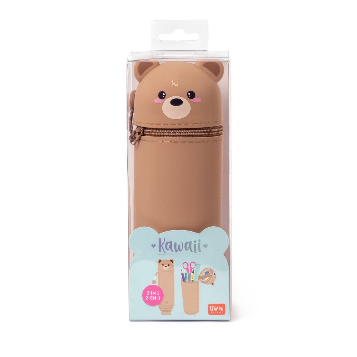 Kawaii 2-1 Soft Silicone Pencil Case