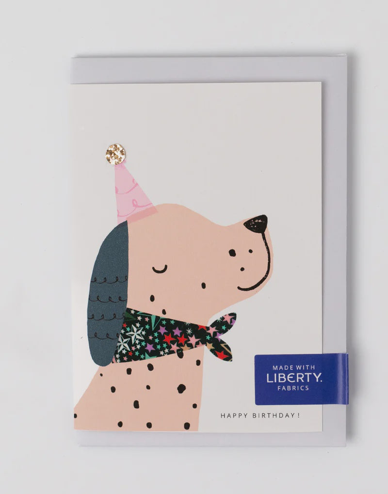 Liberty Spotty Dog Birthday Card - Adelajda's Wish