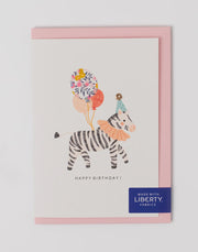 Liberty Zebra Birthday Card - Wiltshire Bud