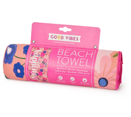 Good Vibes Beach Towel - Happiness