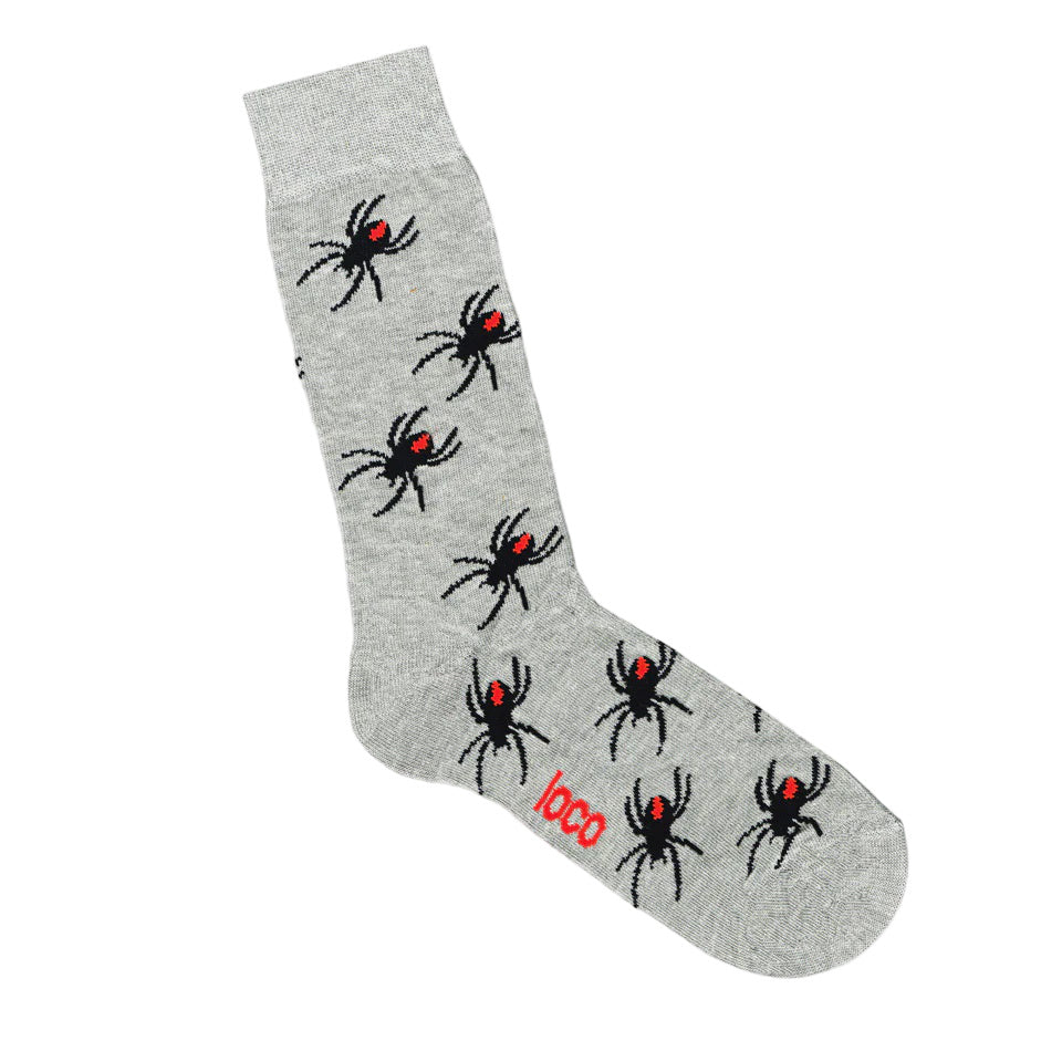 LAFITTE Socks - Redback Spider - Marle Grey (W8-12, M6-11)