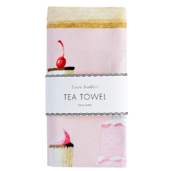 In Bloom Linen Tea Towel - Cakes