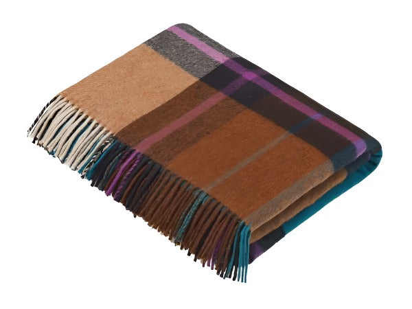 Check Teal Madison Throw