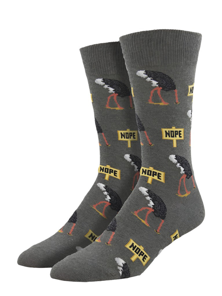 Men's Socks - Nope Grey