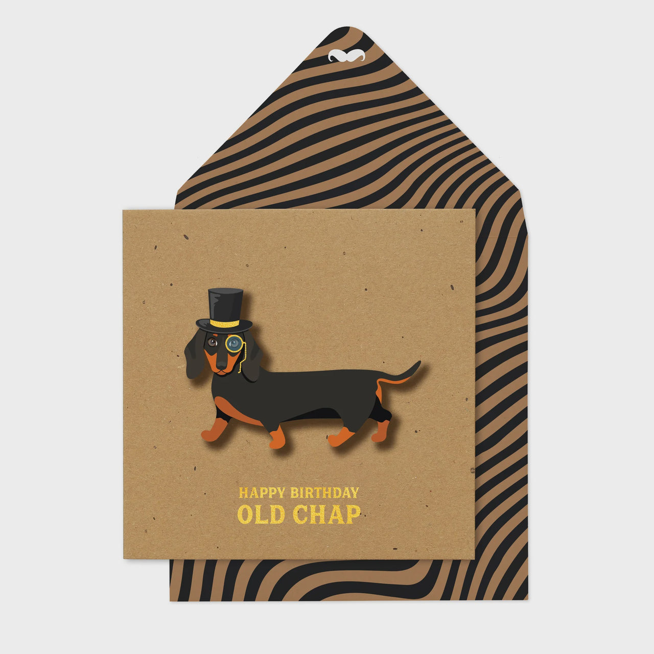 Happy Birthday Old Chap Sausage Dog Card