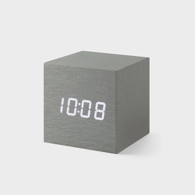 Moma Cube Clock Alume