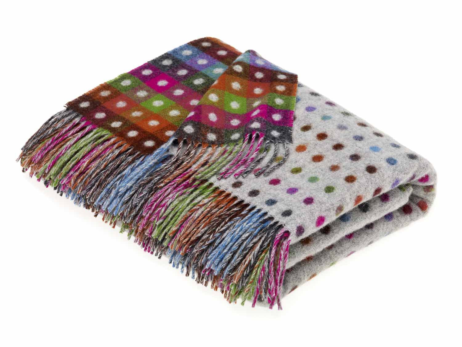 Multi Spot Throw - Grey/Multi