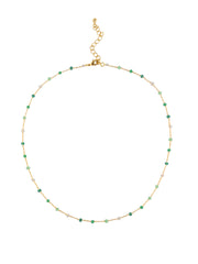 Byron Necklace, Mixed Green - Gold