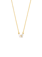 Pearl Butterfly Necklace - Gold