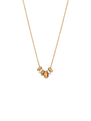 Two Tone Rings Necklace - Gold