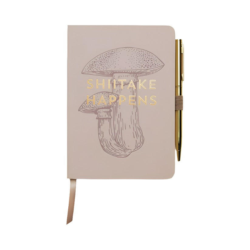 Vintage Sass Notebook with Pen - Shiitake Happens
