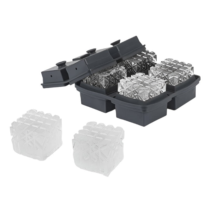 Peak Crystal Cocktail Ice Tray - Charcoal