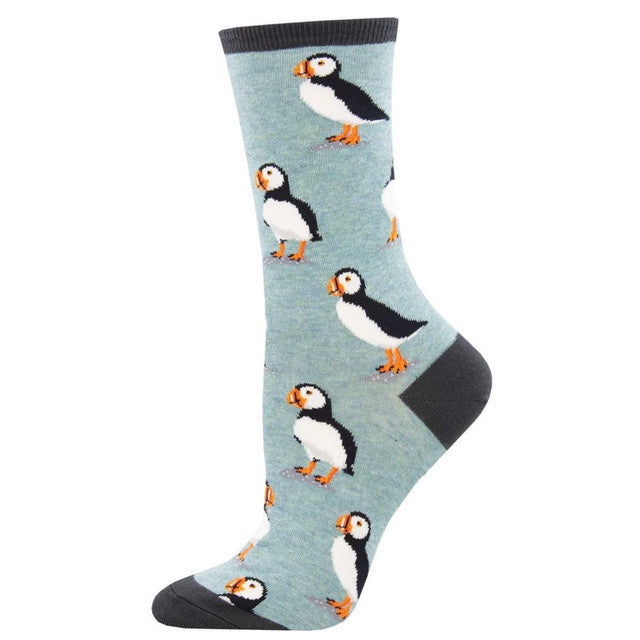 Ladies Socks  - Puffins Slate