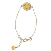 Gold Plate Oval Eye Bracelet with Multi Tourmaline