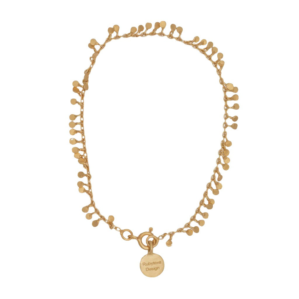 Gold Plate Plain Disk Bracelet