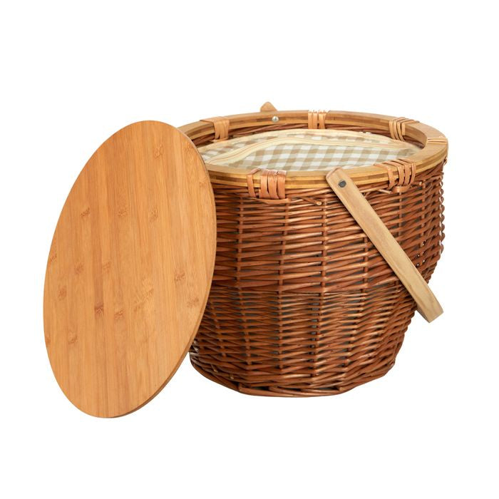 Pia Cooler Basket With Bamboo Lid