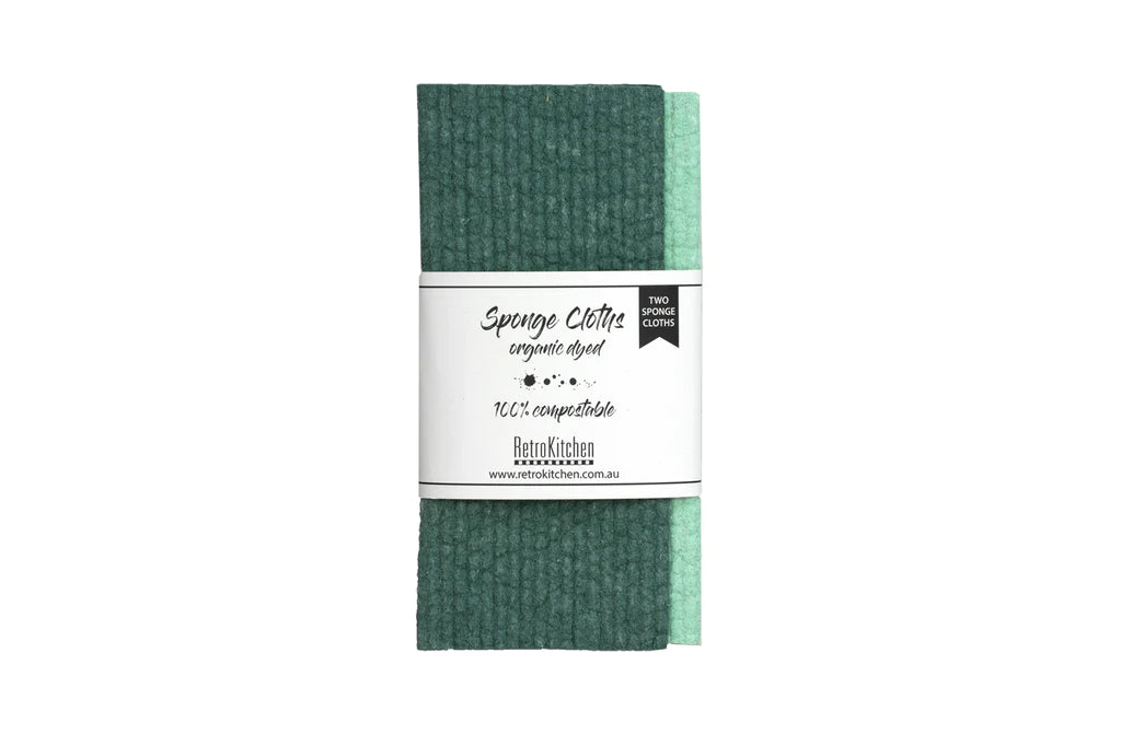 Organic Dyed Sponge Cloths - Set of 2