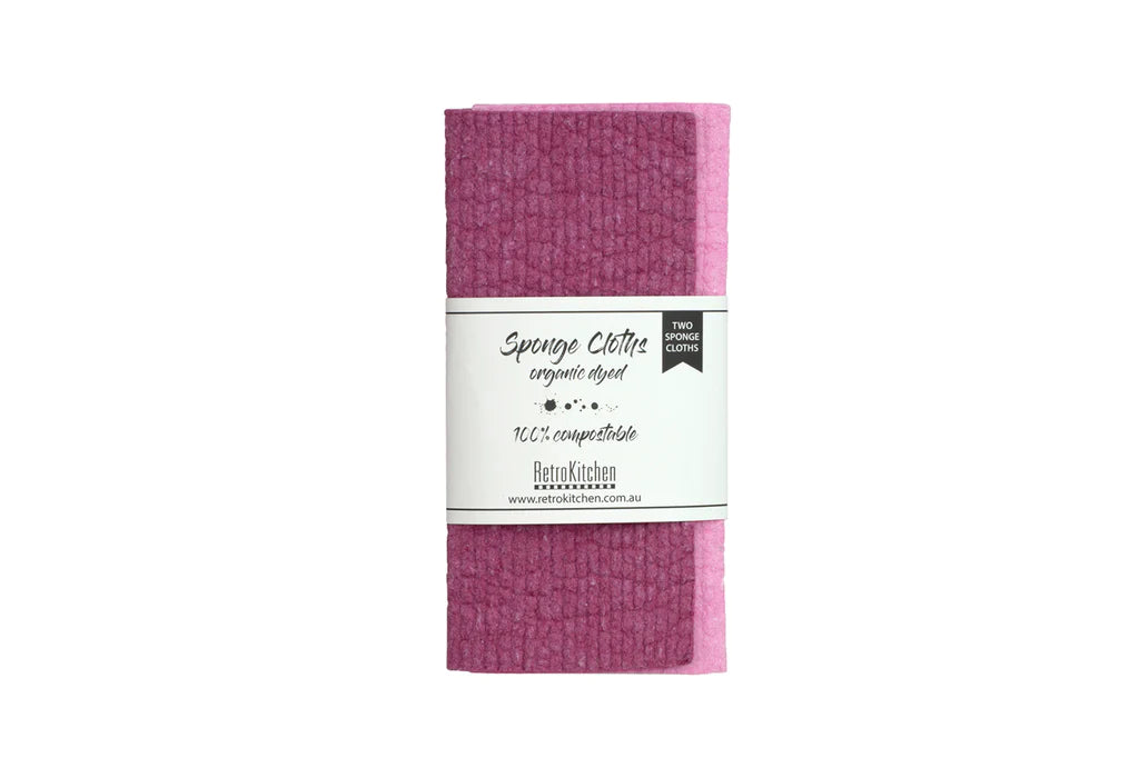Organic Dyed Sponge Cloths - Set of 2