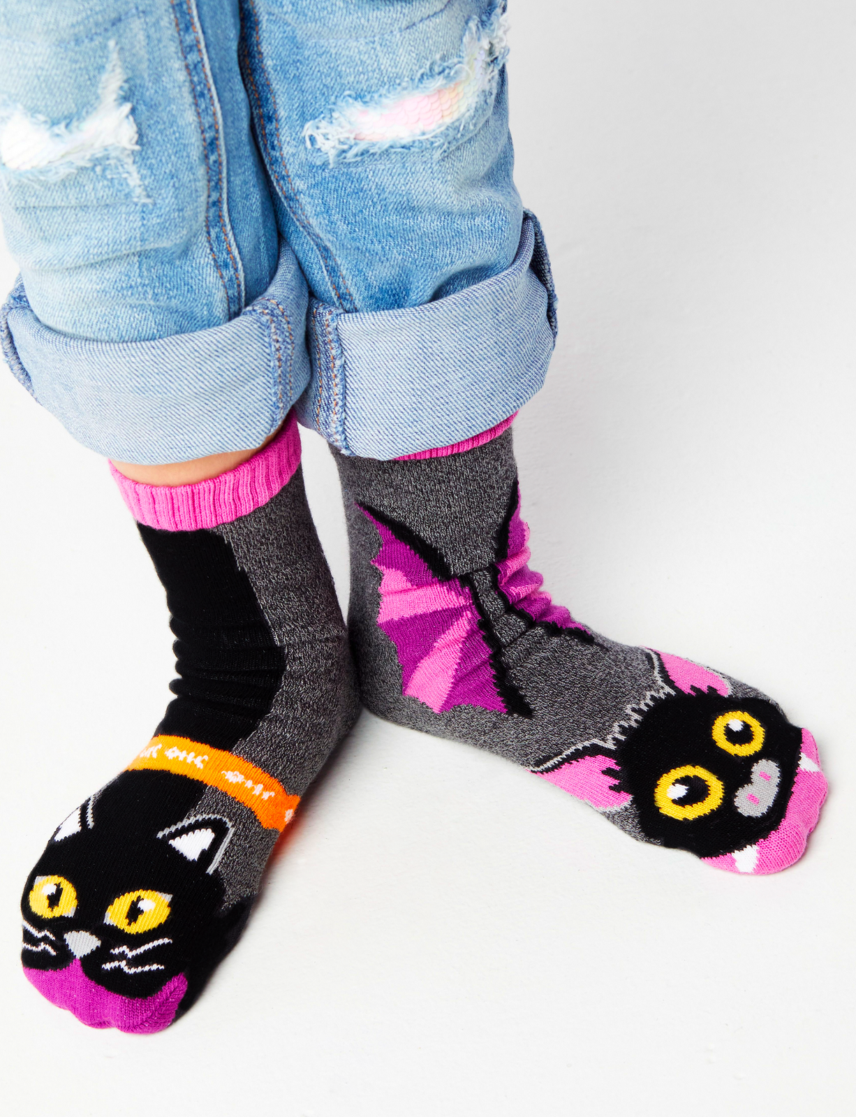 Bat & Black Cat Socks (1-3 Years)