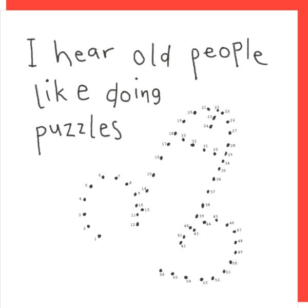 Old People Like Doing Puzzles Card