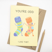 Odd Socks Love Card