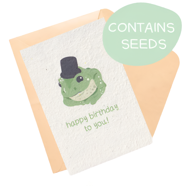 Plantable Card - Happy Birthday To You Frog