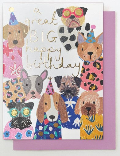Dog Birthday Party Card