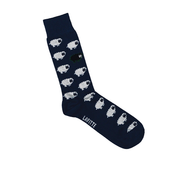 LAFITTE Socks - Sheep - Navy (W8-12, M6-11)