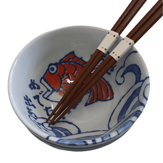 Etegami Bowl with Chopsticks