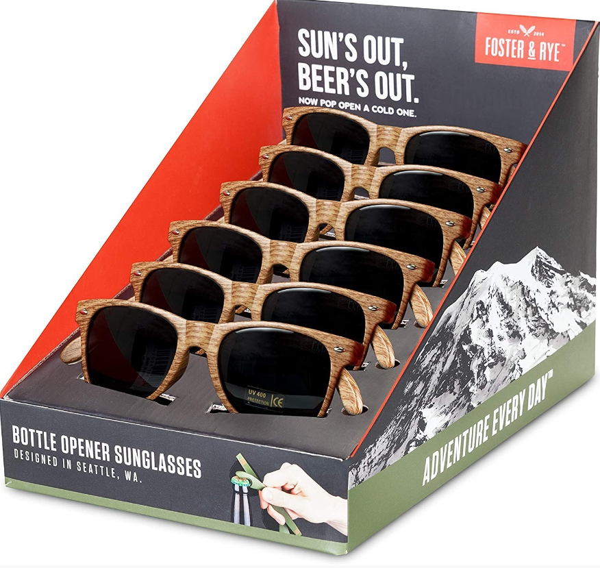 Faux Wooden Sunglasses Bottle Opener