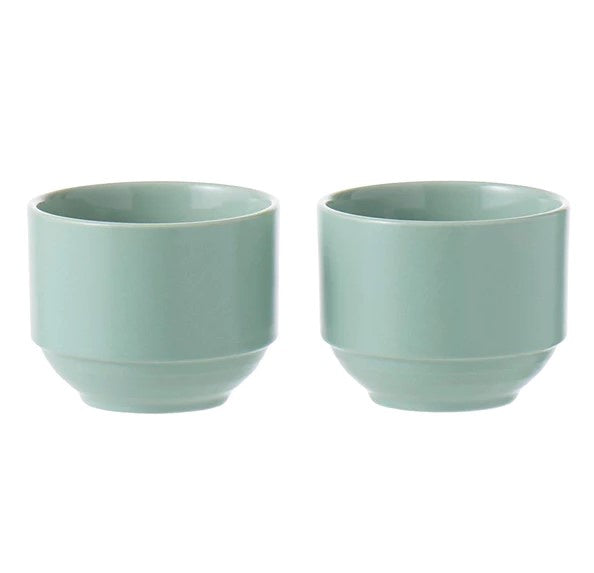 Hygge Teacup + Teapot Green Set