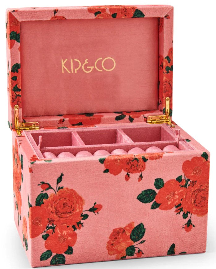 Large Velvet Jewellery Box - Rosie Posie