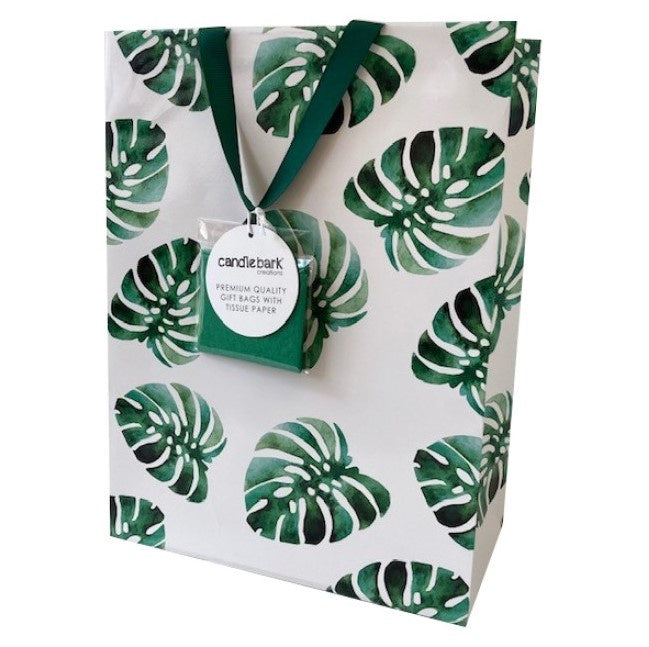 Gift Bag Large  - Monstera Leaves