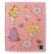 May Gibbs Cotton Knitted Blanket - Flora & Fauna