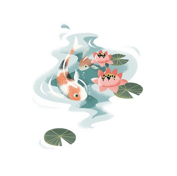 Koi and Lilypads Card