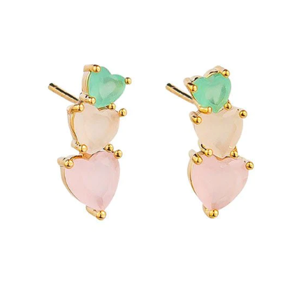Triple the Love Earrings