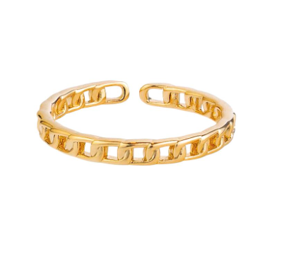 Gold Chain Band Ring