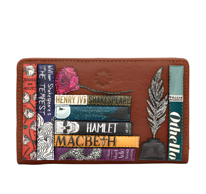 Leather Oxford Purse - Bookworm Shakespeare Brown