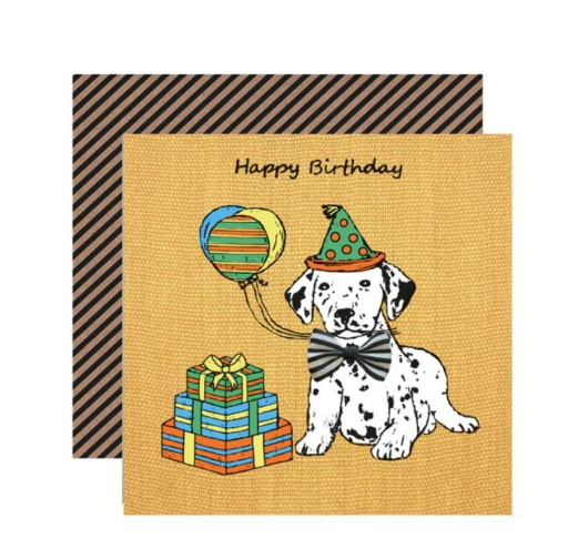 Happy Birthday Bow Tie Dalmation Card