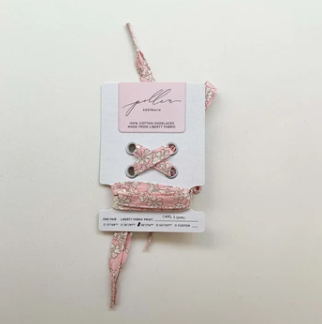 Liberty Print Shoelaces (L) - Capel S Pink