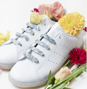 Liberty Print Shoelaces (L) - Poppy & Daisy Blue