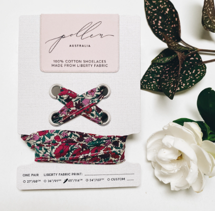 Liberty Print Shoelaces (L) - Petal & Bud B Wine