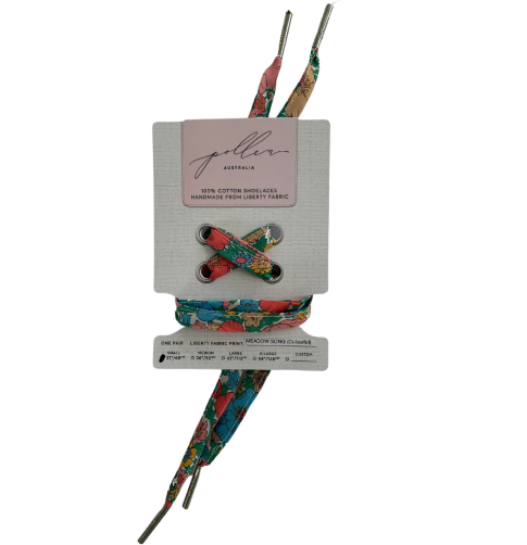 Liberty Print Shoelaces (L) - Meadow Song Colourful