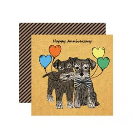 Happy Anniversary Schnauzers Card