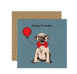 Happy Birthday Bow Tie Terrier Card